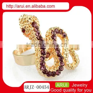 European Design Jewelry Fashion Snake Shape New Design Gold Finger Ring for Girls thumbnail-1