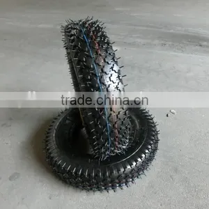 Wheelbarrow Out Tire 4.00-8 Diamond Pattern Wheelbarrow Tyre thumbnail-3
