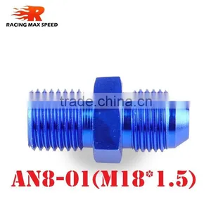 AN8-M18x1.5 Male Aluminium Hose Fitting Adatper thumbnail-1