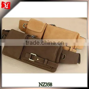 Cow Leather Men Sports Waitst Bag Brands Leather Man Bag Tool Bag thumbnail-1