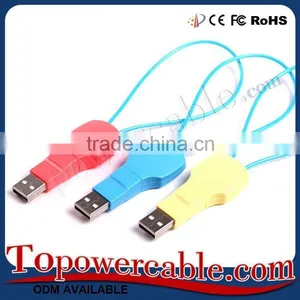 Short Mini Usb Flat Cable Micro Usb Charging Cable White thumbnail-5