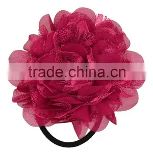Organza Lace Flower Elastic/Hair Ties thumbnail-3