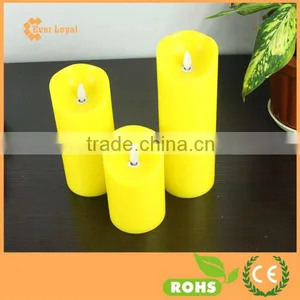 Set of 3 Candles Ivory Wax Luminara Candle thumbnail-4