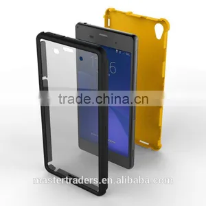 Cheap Waterproof Dirtproof Shockproof Hard PC Case For Sony Z3 With PET Cover MT-3726 thumbnail-2