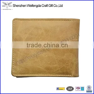 Top Grade Brown Cowhide Rfid Blocking Genuine Leather RFID Wallet thumbnail-4