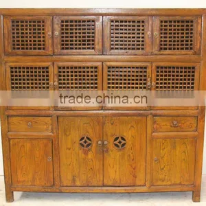 Chinese Antique Natural Kitchen Cabinet thumbnail-1