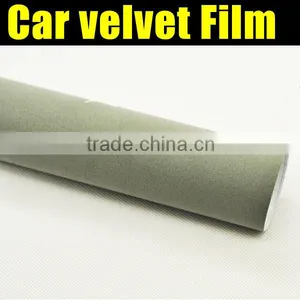 Grey Velvet Car Wrap Vinyl Film 1.35*15m thumbnail-1