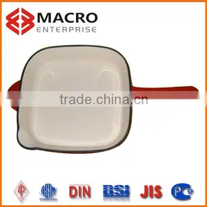 Cast Iron Porcelain Square Fry Pan thumbnail-1