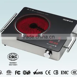 Stainless Steel Housing Single Circle Heater, Handle Type, Touch and Knob Control Infrared Cooker thumbnail-1