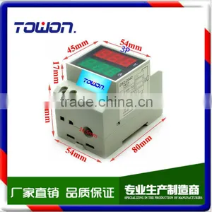 Din Rail Dual LED Display Voltage and Current Meter Din-rail Voltmeter Ammeter Range AC 200-450V 0.1-99.9A thumbnail-4