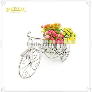 Bike Shape Wire Metal Basket Flower Pot for Gift Home Decoration thumbnail-5