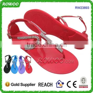 Hot Selling Ladies Fancy Flat Sandal Pvc Jelly Fashion Sandals thumbnail-3