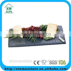 [factory Direct] 35x20cm Natural Edge Rectangle Slate Plate Item CP-3520RD2A thumbnail-1