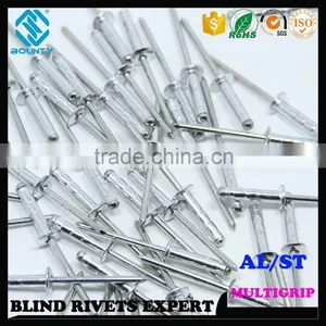 HIGH QUALITY FACTORY DOME HEAD ALUMINUM MULTI GRIP POP RIVETS thumbnail-2