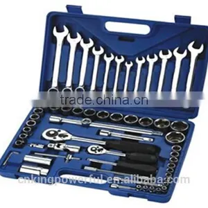 61PCS 1/2''&1/4'' Socket Set Hand Wrench Tool Set(KS-42461BP) CARBON STEEL thumbnail-4