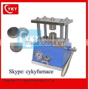 Hydraulic Crimping Machine for All Coin Cells: CR2016, CR2025, CR2032 & Optional CR1220, CR2325 or CR2450 Etc thumbnail-1