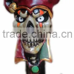 Figurine Shaped Hand Crafted Smoking Pipes - Clown Skull thumbnail-1