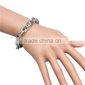Kindy Jewelry JCB0235 Latest Design Natural Color Stainless Steel Bracelet Hand Chain for Men Supplier's Choice thumbnail-4