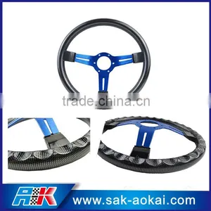 Universal ABS Racing Leather Steering Wheel thumbnail-1