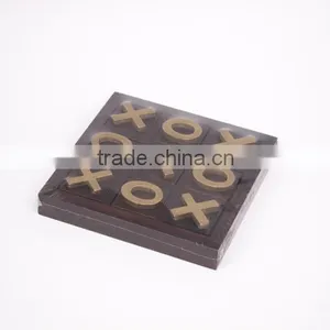Brand New Fun Factory Wooden Naughts And Crosses Game Tic Tac Toe Board Game thumbnail-1