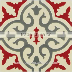 200*200mm Red Color Moroccan Decorative Wall Tile Non-slip Kitchen Floor Tile thumbnail-4