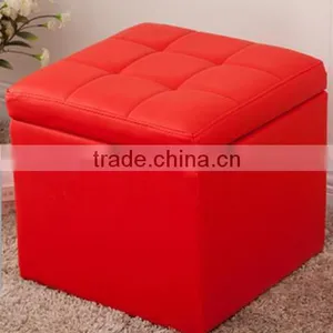 Hot Sale PU Foldable Storage Chair Footstool Y044 thumbnail-1
