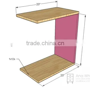 New Design Removable Wood Rolling Sofa Side Table Loving Room Sofa Center Table Bamboo Coffee Table With Wheels thumbnail-3