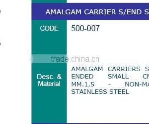 Amalgam Carrier Single End Small, Amalgam Carriers , Dental Instruments, Dental Lab Instruments thumbnail-1