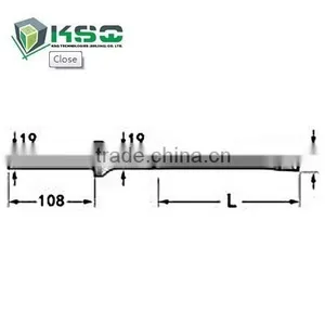 Plug Hole Integral Drill Rod Hex Shank 19 mm x 108 mm thumbnail-1