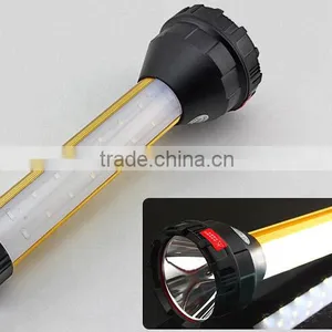 A-OK Rechargeable 10W Led+12 White Led+Blue Red Led Multifunction Car Working Emergency Flashlight thumbnail-3