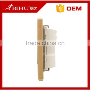 BIHU Brand Wholesale Golden 1 Gang Touch Light Switch Plates European Standard thumbnail-2