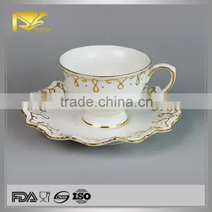 Handmade Ceramic Coffee Cup, 4.5'' Coffee Cup, 200 ml Coffee Cup With Saucer thumbnail-1