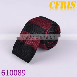 Cotton Knitted Tie,Fashion Striped Cotton Knitted Necktie thumbnail-3