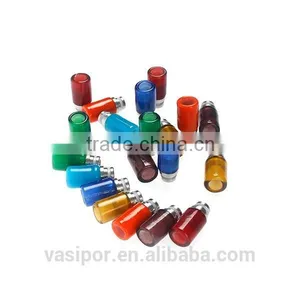 Wholesale Hot Colorfull Big Opening Drip Tip Pyrex 510 Glass Mouthpiece thumbnail-1