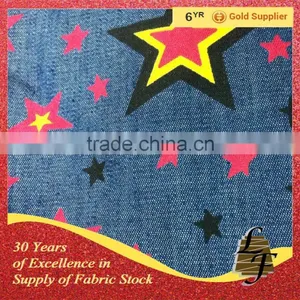 China Supplier Chambray Denim Print Stock Lot Fabric for Garment thumbnail-1