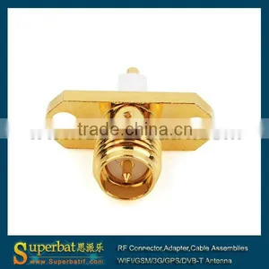 RP-SMA 2 Hole Panel Mount Jack With Short Dielectric and Solder Sma Cable Assembly thumbnail-1
