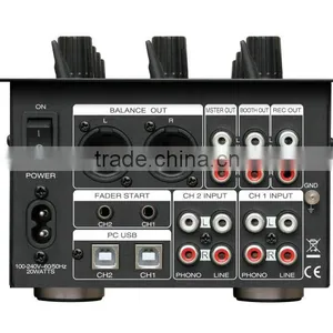 Factroy Supply DUX2.0 Professional Digital 2+1-channel Audio dj Sound Mixer thumbnail-3
