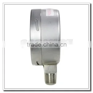 High Quality 4 Inch All Stainless Steel Bourdon Tube Oil Filled Pressure Meter thumbnail-5