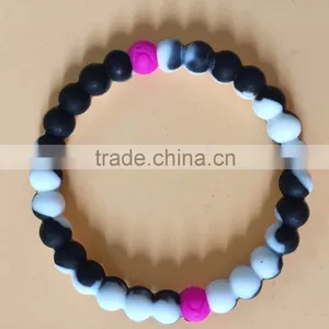 Hot Selling Jewelry String Color Silicone Bead Bracelets thumbnail-1