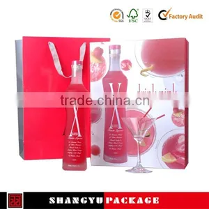 South Africa Hot Selling Paper Wine Box With Handle thumbnail-6