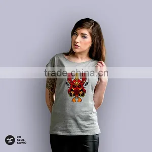 2016 Custom Female Printed Design Women Tee T-shirt Print Logo DTG OEM Service Screenprint Transfer thumbnail-1