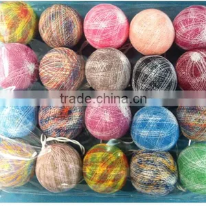 High Quality Handmade Multicolor Cotton Balls String Lights For Christmas Decor Wedding Bedroom Garden and Holiday Lighting thumbnail-1