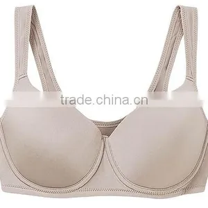 Hot Sell Ladies Popular Underwear Solid Microfiber Soft Comfortable Supported Sport Bra thumbnail-1