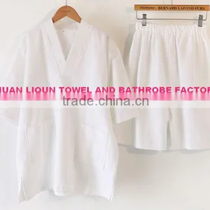 Waffle Suites White Hotel Bathrobe Spa Beauty Salon Robe thumbnail-1