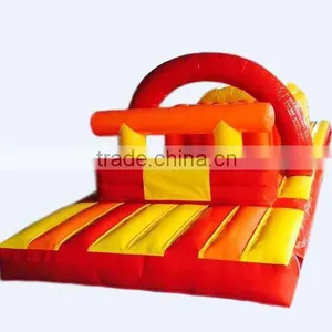 Commercial Giant Inflatable Obstacle Course 6mLx3.3mWx2.8mH PVC Material Red Yellow for Sale thumbnail-3
