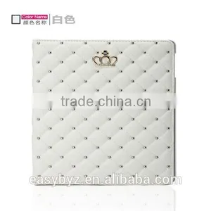 for Ipad 4/air/air 2/mini/mini 2 Quilted Crown Shape Case, With a Sleep Function Leather Shell, for Ipad Case thumbnail-4