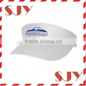 Fashion Promotional Golf Wide Brim White Sun Visor Caps thumbnail-1