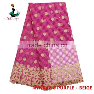 2016 Haniye African Tulle Tulle Fabric/French Lace Fabric Tulle High Quality 2016/NYN47 thumbnail-6