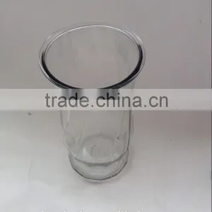 Inclined Bar Lines Glass Vase,flower Shaped Glass Vase thumbnail-2