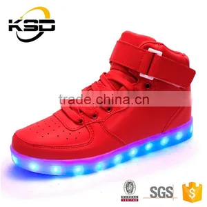 Hot Selling China Supplier MOQ1 HIgh Neck Shoes LED Light Up Shoes thumbnail-1